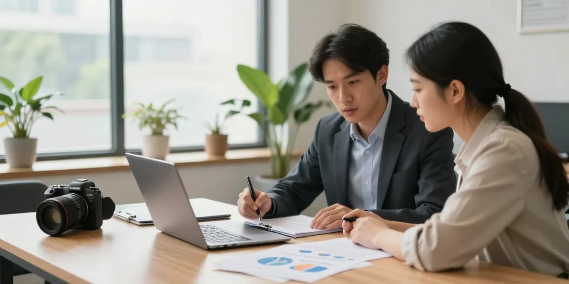 MPU Berater Hannover unterstützt einen Kunden in einem professionellen Büro mit Dokumenten und Diagrammen.