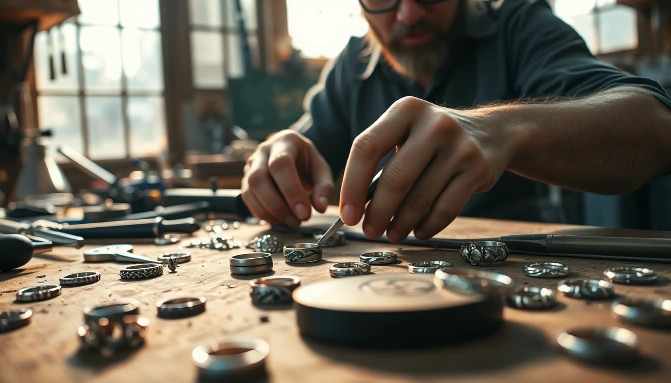Bikerringshop zeigt handgefertigten Biker-Schmuck und detaillierte Designs