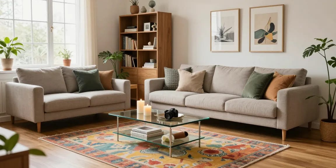 Entdecken Sie stilvolle Möbel in einem gemütlichen modernen Wohnzimmer, möbel direkt bestellen für ein stilvolles Setup.