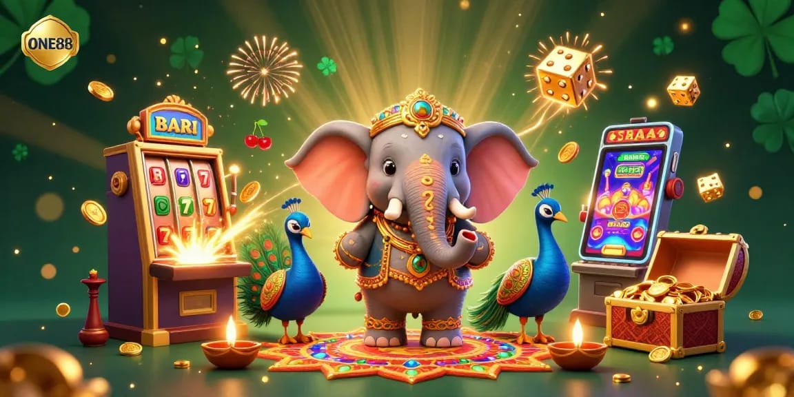 Experience the thrill of ONE88 with vibrant casino elements including jackpots and free spins.