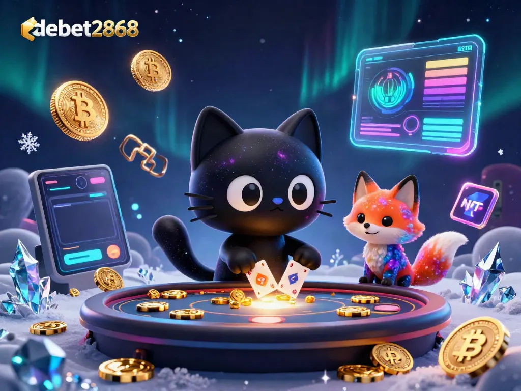 Experience thrilling gameplay at debet2868's cosmic casino with characters and crypto elements.