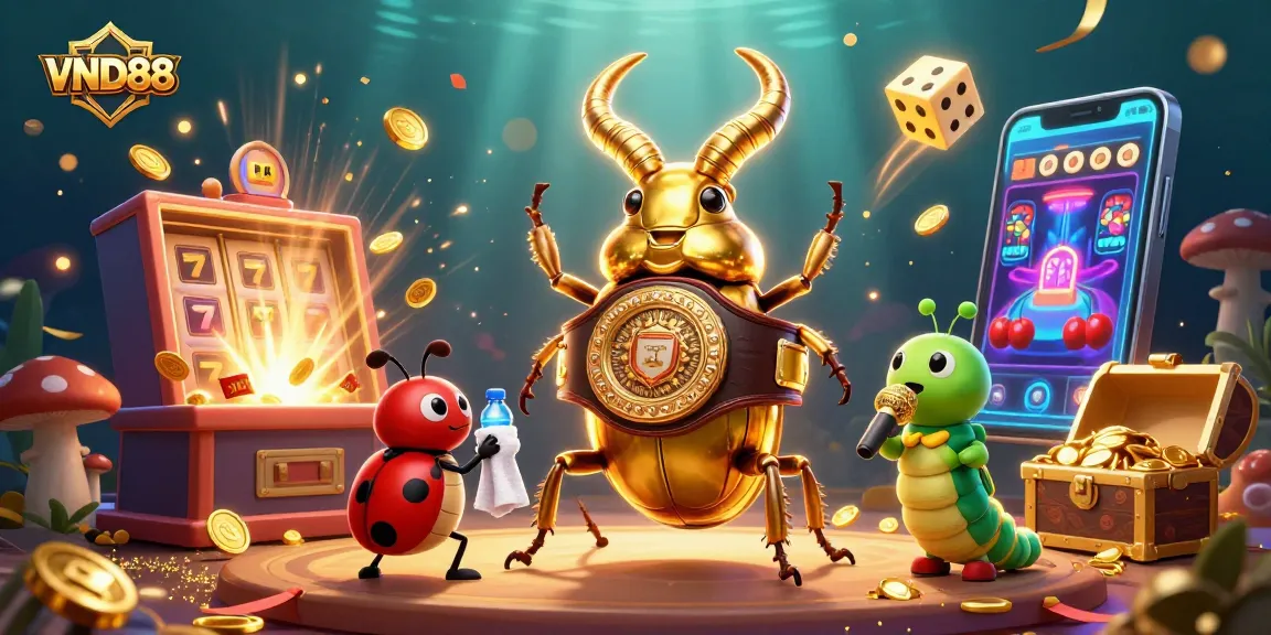 Experience thrilling gaming adventures with VND88, highlighted by a dynamic boxing match scene with golden casino elements.