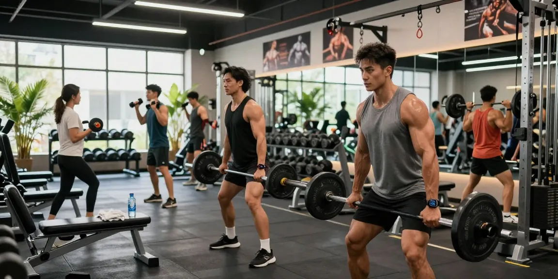 Kraftsportler, die hart in einem modernen Fitnessstudio trainieren und die Steroidshop-Kultur von Fitness und Leistung präsentieren.