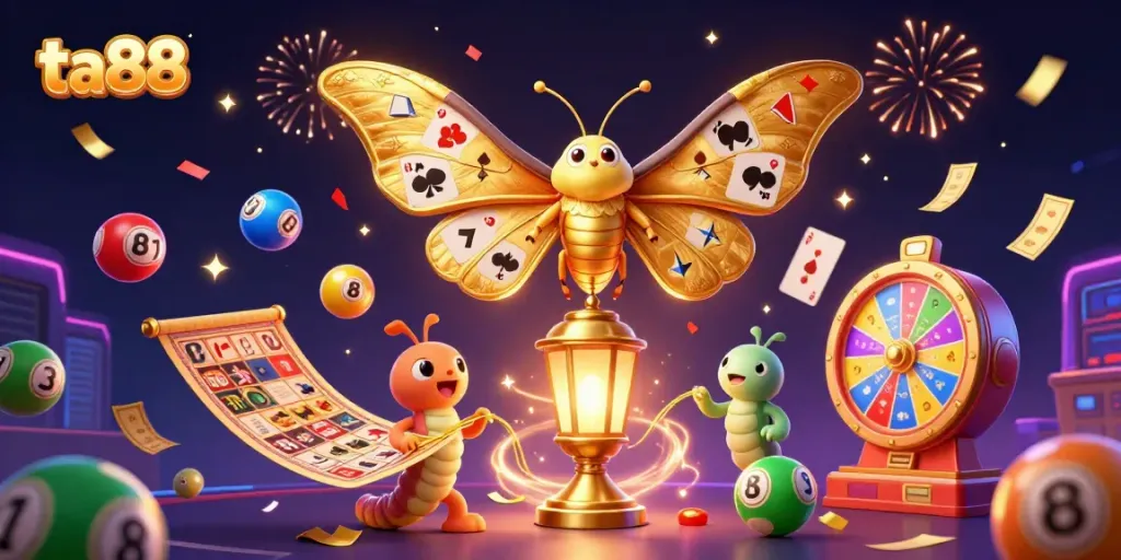 Experience winning excitement at ta88 with vibrant casino elements and captivating illustrations.