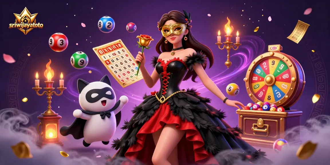 Experience thrilling gameplay with sriwijayatoto as colorful lottery elements surround a dramatic scene.