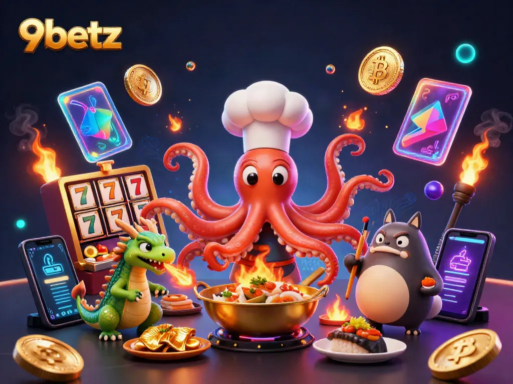 Experience thrilling gameplay at 9betz with a vibrant 3D casino scene inviting players to win big.