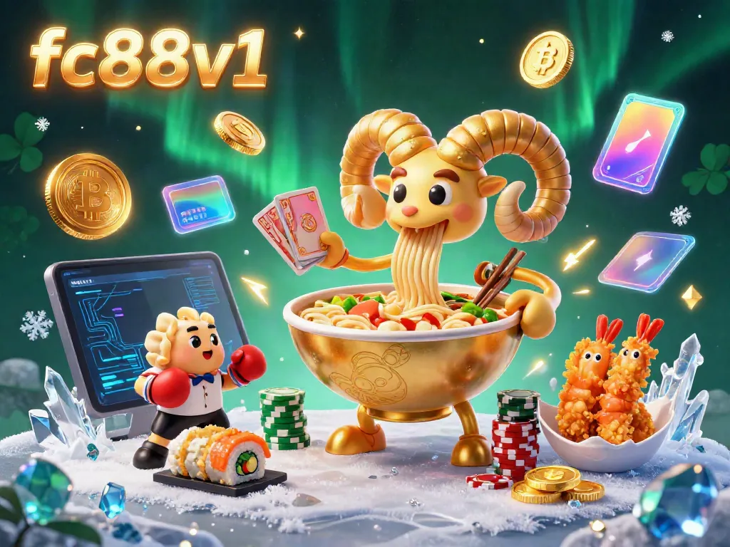 Engage with fc88v1 in a vibrant casino scene featuring dynamic characters and crypto elements.