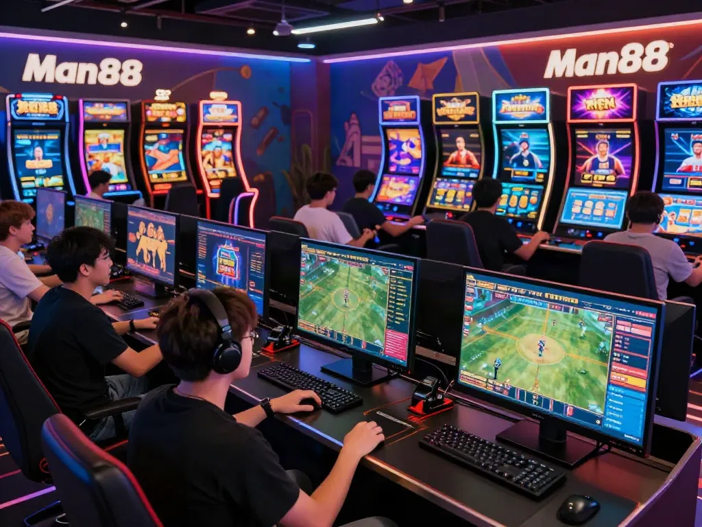 Players engaging in thrilling games at the Man88 online gaming platform.