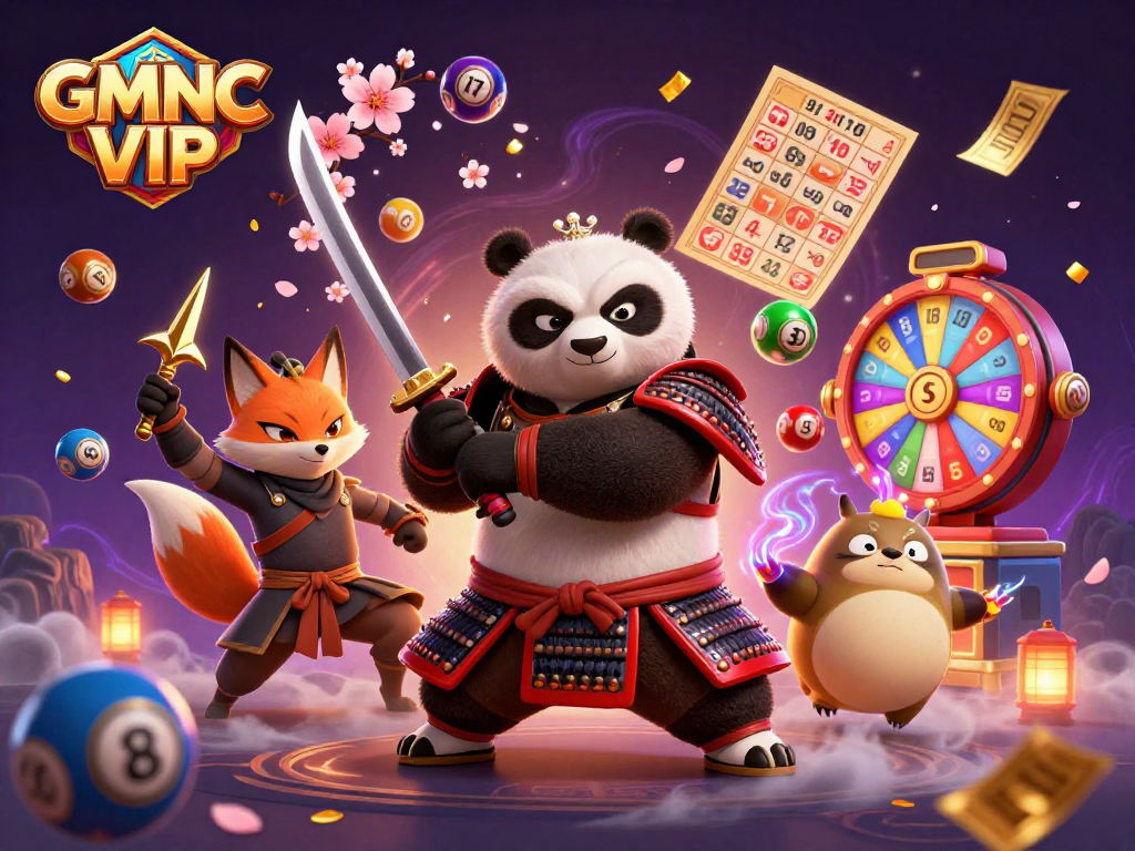 Win with GMNC VIP: Experience the excitement of 3D gambling through vibrant characters and casino rewards.