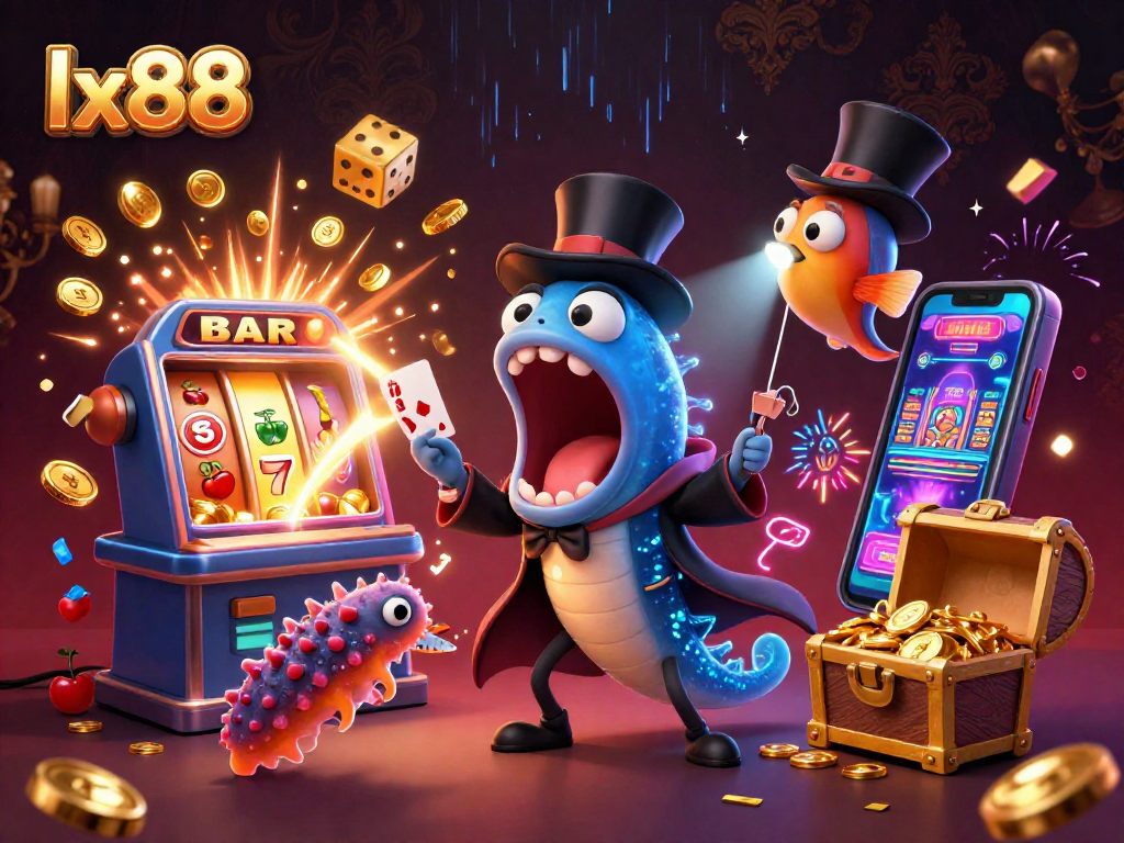 lx88 showcases a magical undersea casino scene featuring vibrant characters and jackpot elements.