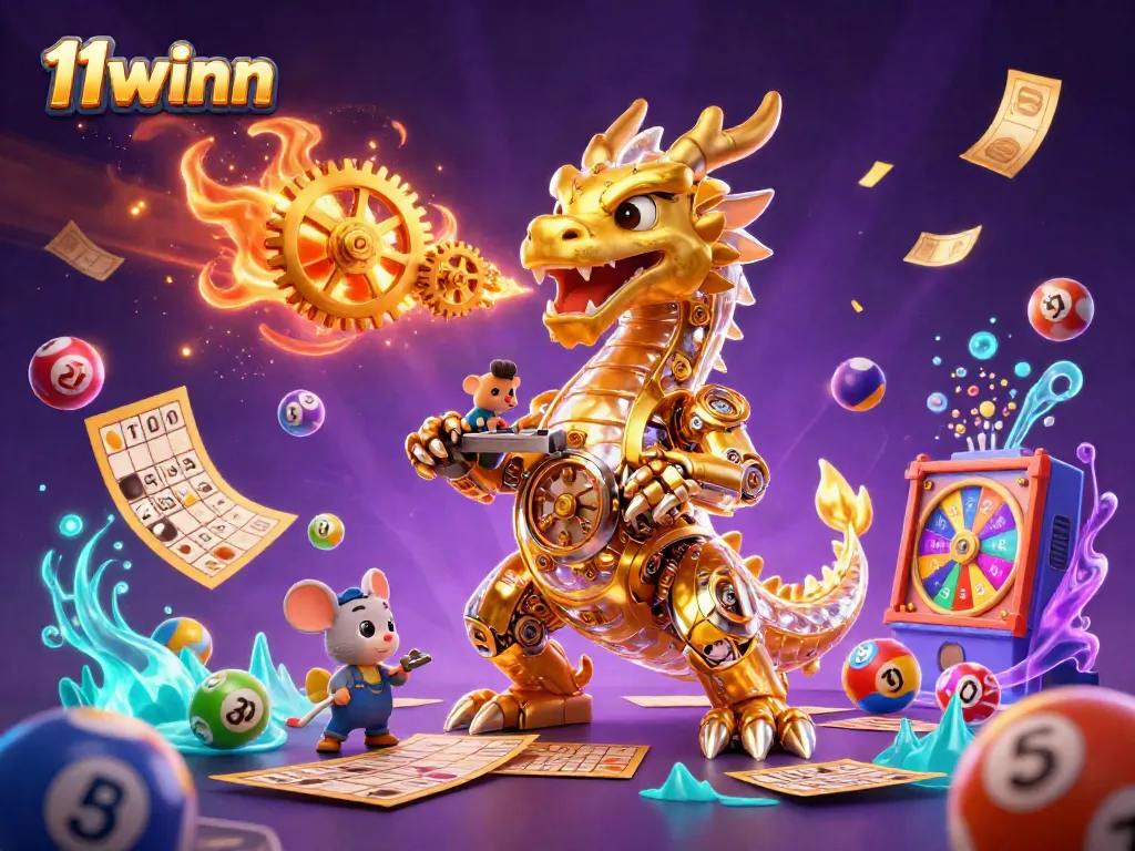 Experience thrilling gaming adventures with 11winn's vibrant 3D illustration featuring magical casino elements.
