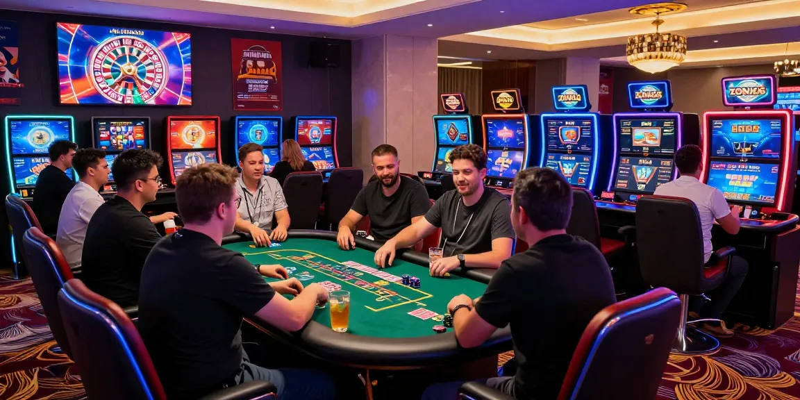 Exciting ZONA66 online gaming scene with live dealer and vibrant players.