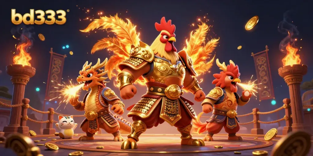 Engage in the exciting world of bd333 casino gaming with powerful warrior characters and dynamic elements.