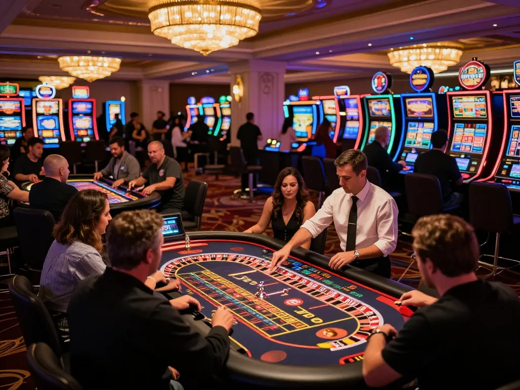 Players placing bets at a roulette table in a lively casino setting, showcasing the vibrant atmosphere of lc88.it.com.